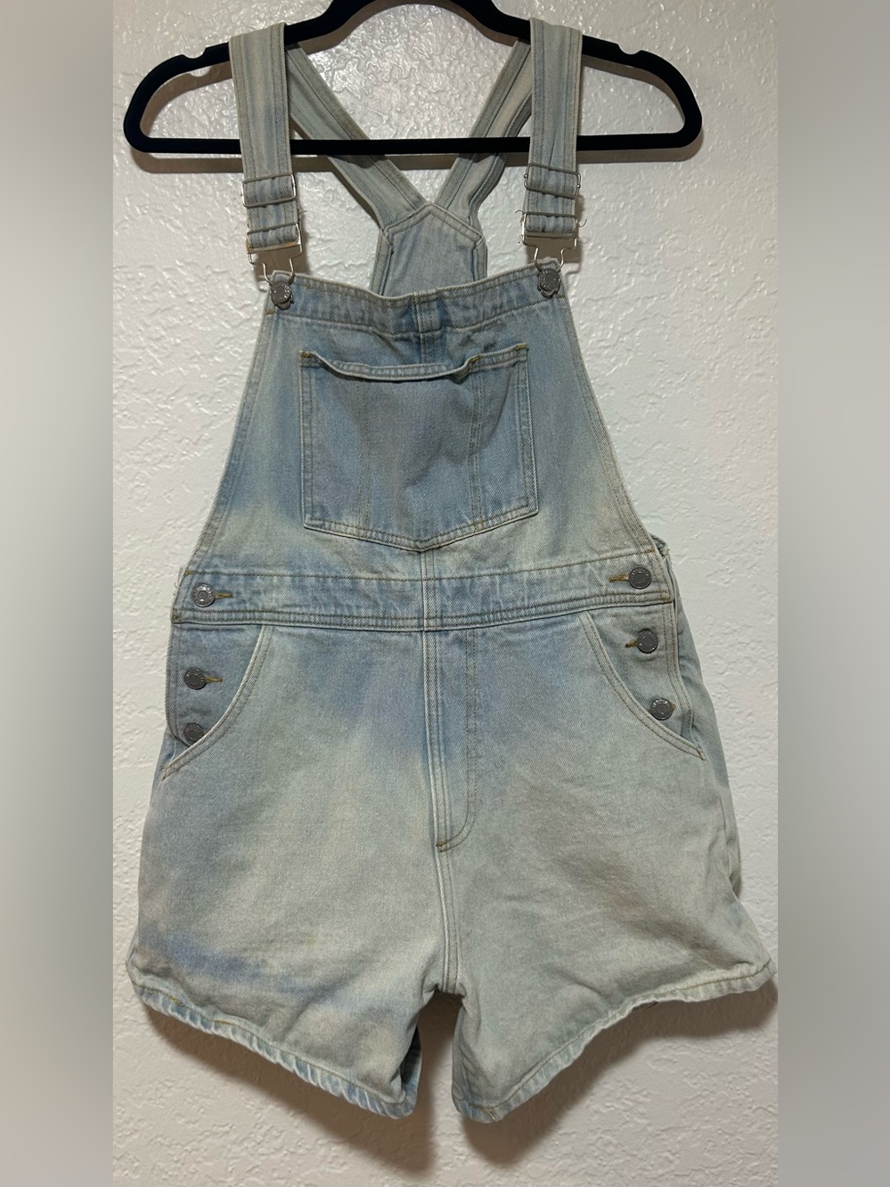 Blank Paige Light Blue Denim Short Overalls